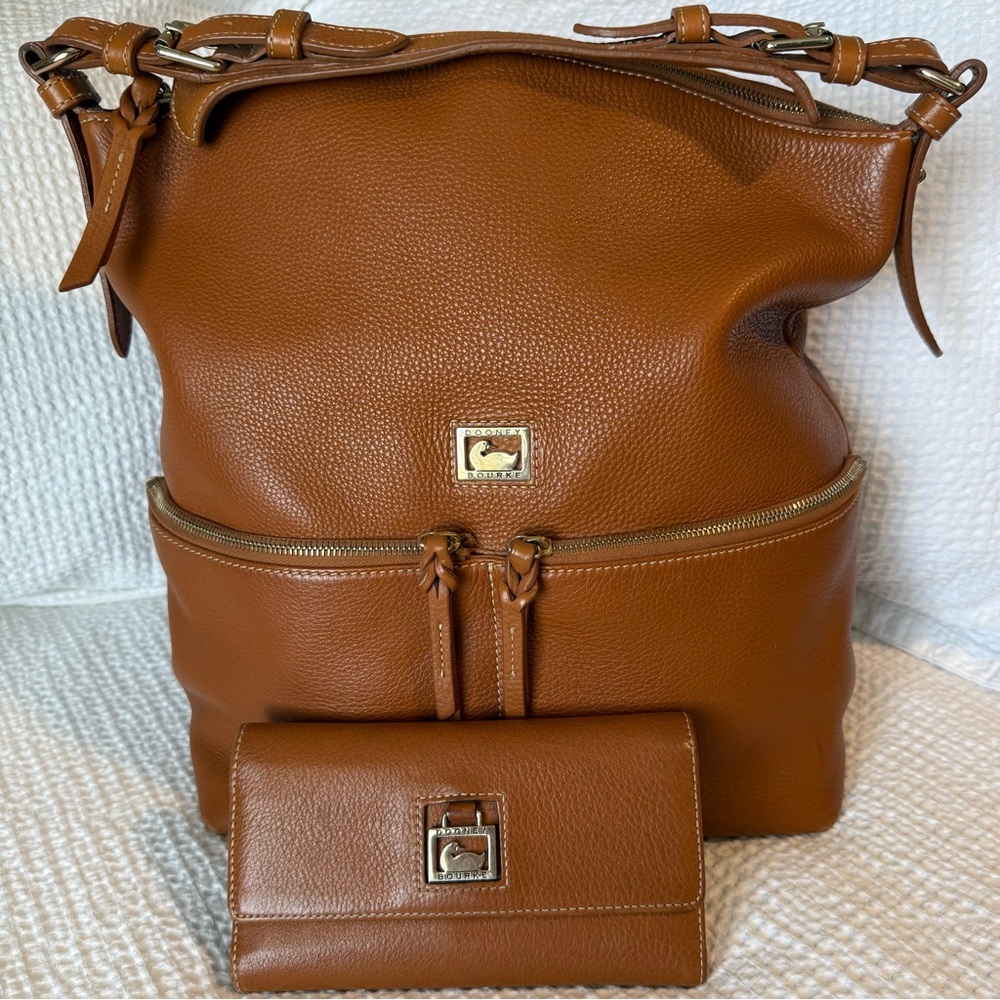 Dooney & Bourke Pebbled Leather Bucket Bag - Picture 6 of 7
